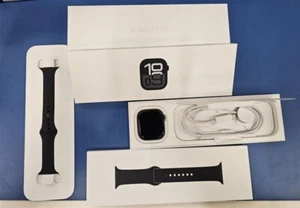 Apple Watch série 10 46 mm LTE noir de jais aluminium - Bracelet sport noir M/L - Photo 1 sur 9