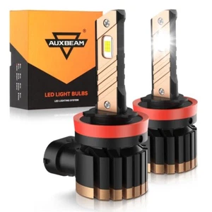 AUXBEAM H8 H9 H11 LED Headlight Kit Low Beam Bulb Super Bright 6000K 40W 8000LM - Picture 1 of 12