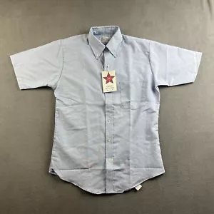 Vintage Cove Creek Shirt Herren klein blau Oxford kurzärmelig Canvas USA neu mit Etikett aus altem Lagerbestand - Bild 1 von 11