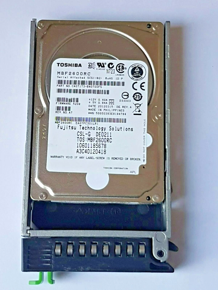 600 GB SAS Toshiba Allegro 12 MBF2600RC 10000RPM 16MB HDD 2.5" Hard Drive - Image 1 of 1