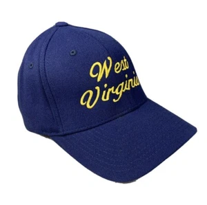West Virginia Embroidered Hat S/M Flexfit Pro 585 Richardson Blue Gold WVU NCAA - Picture 1 of 7