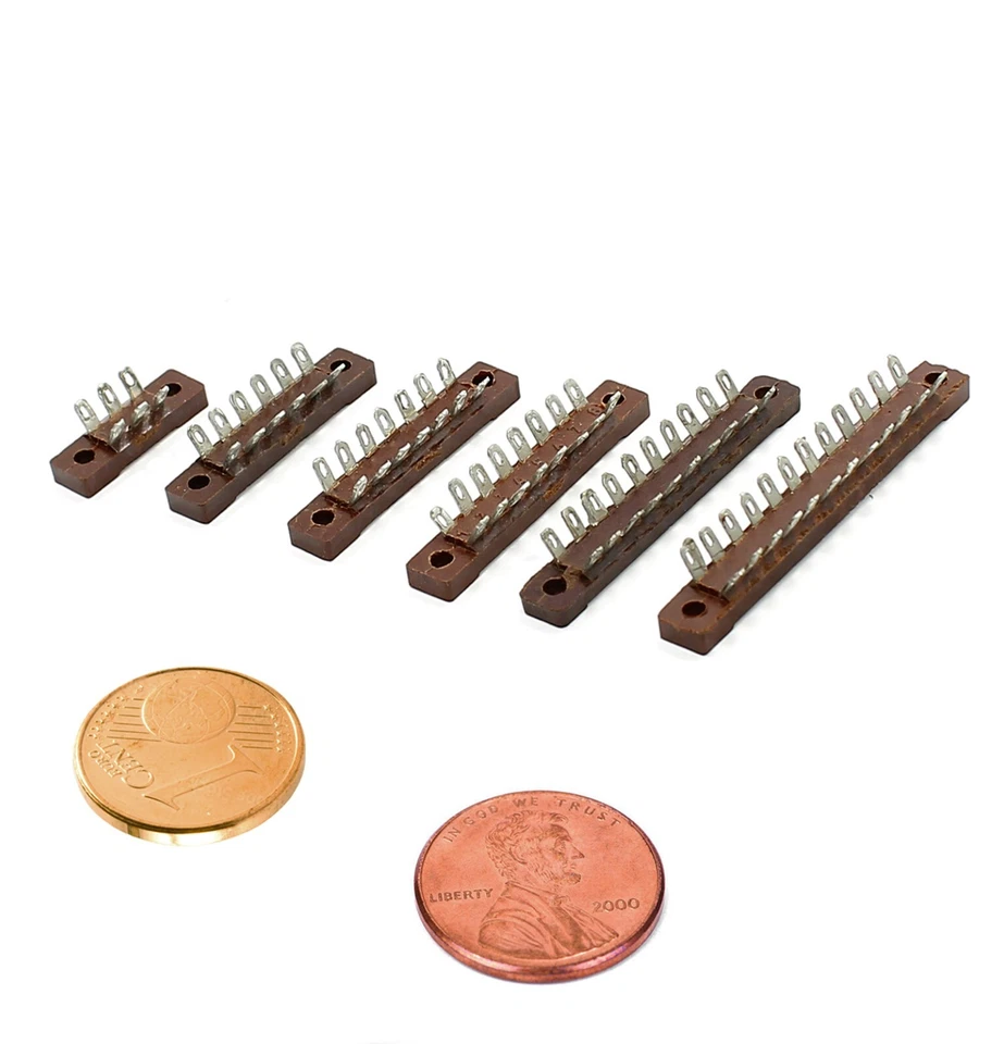 3 6 8 10 12-Lug Terminal Strip Point to Point -Audio Amplifier- T18 Vintage USSR - Image 1 of 1