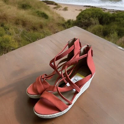 Эспадрильи на молнии сзади с ремешками женские Eileen Fisher Wanda размер 6,5 новые с потертостями - Изображение 1 из 4