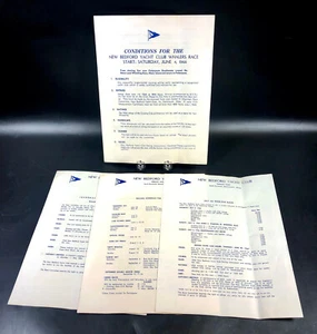 Vintage New Bedford Yacht Club Walfänger Rennen 1966 Regeln Zeitplan ~ Ephemera MA - Bild 1 von 8