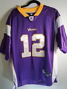 MINNESOTA VIKINGS PERCY HARVIN #12 REEBOK ON FIELD JERSEY SIZE 50 NFL - Picture 1 of 3
