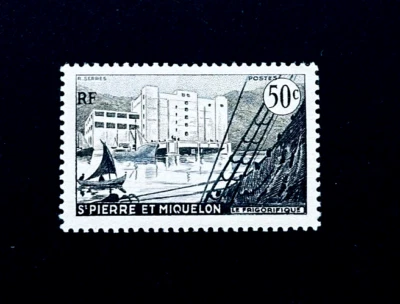 Sello ST PIERRE et MIQUELON - 1956 almacenamiento en frío Sn 347 como nuevo OG NH r78🔥 Foto 1 de 2
