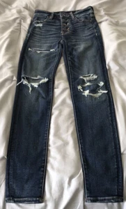 American Eagle Next Level Stretch Super Hi-Rise Jegging Distressed Gr. 00 - Bild 1 von 3