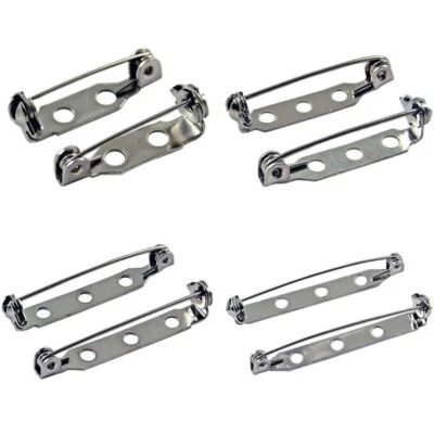 50Pcs Brooches Back Bar Safety Pins Jewelry DIY Making Findings Accessory - Image 1 of 4