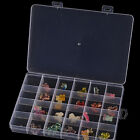 24 Compartment Plastic Storage Box Jewellery Earring Beads Case Container NEW