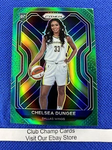 2021 #93 Chelsea Dungee WNBA Panini Prizm Basketball Green Prizm RC Wings - Picture 1 of 2