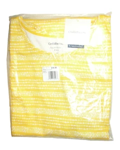 Croft & Barrow Mujer 2X Manga Corta Algodón Suave Crew Camiseta Clásica Amarilla Nueva con Etiquetas - Imagen 1 de 7