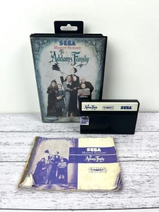 RARE The Addams Family Sega Master System SMS With Case + Manual 1991 TESTED - Foto 1 di 9