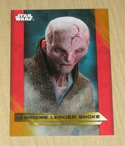 2017 Topps Star Wars Last Jedi GOLD parallel base Supreme Leader Snoke #25 16/25