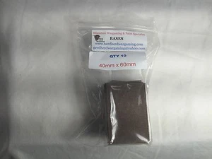 40mm x 60mm bases for Wargaming (10) - Picture 1 of 2