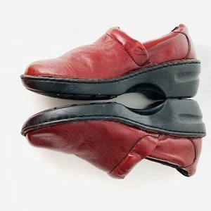 BOC Born Concept Deep Red Patent Leather Clogs Mules slip on Shoes Size 10 M - Picture 1 of 12