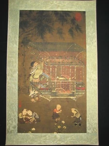 Alte chinesische antike Gemälderolle Reispapier Kinder von Xu Sheng - Bild 1 von 6