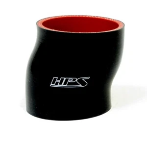 Manguera de acoplador offset de silicona reforzada de 4 capas de largo HPS 1-1/4"" ID x 6"" negra 32 mm - Imagen 1 de 3