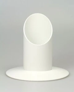 Kerzenständer WIEDEMANN Taufe Kommunion Hochzeit Schlicht Rund Metall Weiß 95/40 - Bild 1 von 3
