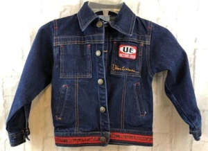 Urban Extreme Active Wear Blue Denim Jean Jacket Bulldog Size 5 - Picture 1 of 5