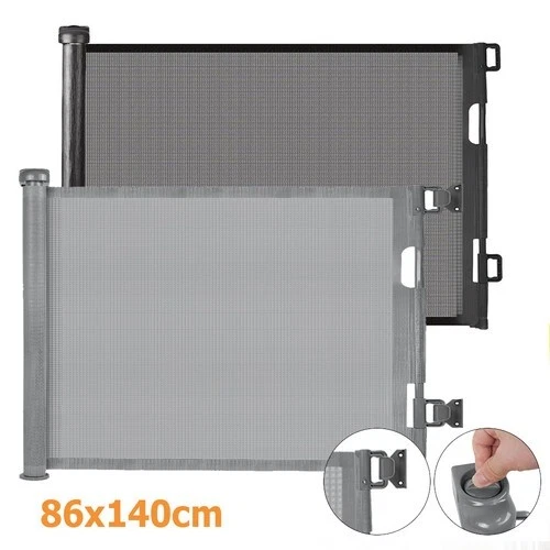 PVC Türschutzgitter 0-140cm Ausziehbar Tür Treppengitter Baby Treppenschutzrollo - Bild 1 von 1