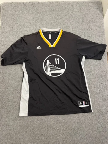 Klay Thompson Adidas Sleeved Jersey Men's Large Black Golden State Warriors Cover