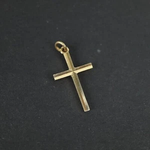 Vintage Kreuz Anhänger 9 kt Gelbgold Vintage Birmingham 1964 - Bild 1 von 8