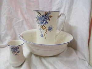 Antique Aesthetic style large porcelain Pitcher & Wash Bowl & Cup - Picture 1 of 8