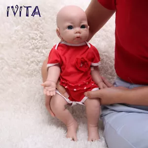 Muñeca bebé renacida de silicona suave IVITA 17"" niña muñeca de silicona vívida de cuerpo completo - Imagen 1 de 6