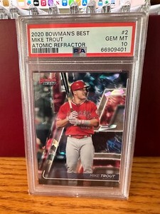 2020 Bowman Best Atomic #2 Mike Trout PSA 10
