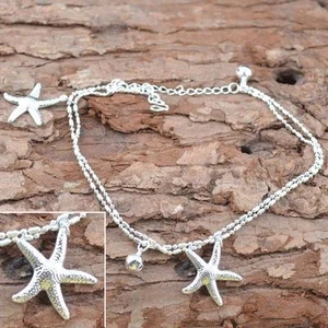Cadena de Pie con Estrellas de Mar Cadena de Doble Bola con Extensión 20 - 25 cm - Imagen 1 de 1