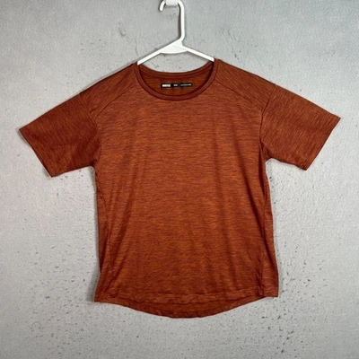 Camiseta feminina REI Co-op tamanho pequeno laranja queimado poliéster caminhada ao ar livre - Imagem 1 de 4