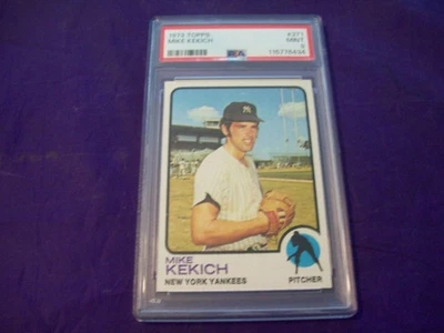 1973 TOPPS #371 MIKE KEKICH (YANKEES) PSA 9 - Image 1 of 2