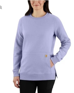 Carhartt Force Lightweight Sweatshirt Women’s M Light Purple Relaxed Fit - Picture 1 of 11
