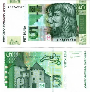 2001 Croatia 5 Kuna banknotes UNC P37 - Picture 1 of 1