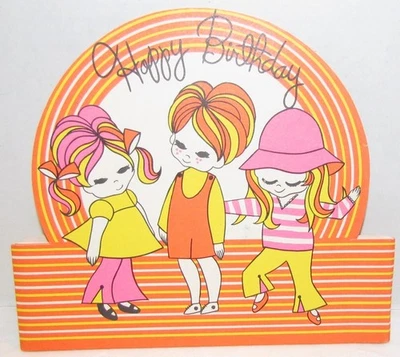 Sombreros de fiesta de cumpleaños años 60 mod, arte pop (lote de 8) Foto 1 de 2