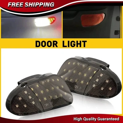 Par de luces LED interiores de cortesía para Ford F-150 F-250 1997-2003 lente ahumada Foto 1 de 4