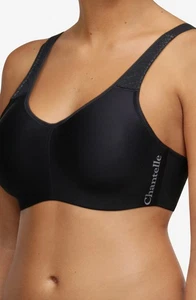 Chantelle 15M10 Everyday High Support Underwire Sports Bra Sz 34DDD Black $88 - Picture 1 of 2