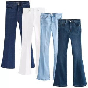 Ladies N@@t High Waist Stretch FLARE Jeans Sizes 6 - 24 B385 - Picture 1 of 14