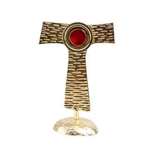 22cm Reliquary Brass Gold Plated Monstrance House Altar Luna Opening Back 3312 - Picture 1 of 1