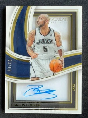 Carlos Boozer 2022-23 Panini Immaculate Collection Shadowbox Auto 03/99 #SBS-CBZ - Image 1 of 2