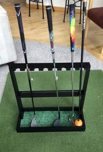 Soporte Madera Putter Golf 8 Tenedora Club Expositor Suelo Garaje Organizador - Picture 1 of 12