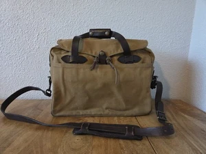 Filson Briefcase Computer Bag | Style 257 | YKK Era | Tan | Made in USA | Rare - Picture 1 of 24