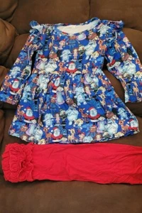 Mädchen Boutique HOSENANZUG Größe 5/6 Weihnachten Rudolph's ISLAND Of MISFIT TOYS NEU - Bild 1 von 1