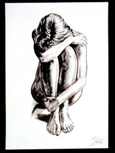 Kunstdruck Depression Bild Print Art Kunst Grafik Graphic handsigniert - Bild 1 von 4