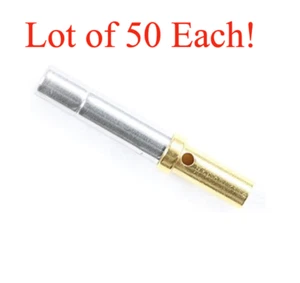 DEUTSCH T.E. 0462-201-1631 Gold Crimp Contact Terminal 16-20AWG FE Socket 50 Pcs - Picture 1 of 3