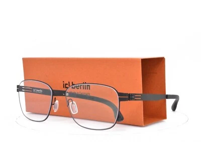 iC! Gafas Berlin Andy L. Marco Negro Mate 53-19-145 Nuevas Auténticas Foto 1 de 4