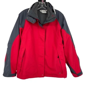 COLUMBIA Interchangeable Jacket Red Omni-Shield Waterproof Fleece Lined Womens M - Picture 1 of 12