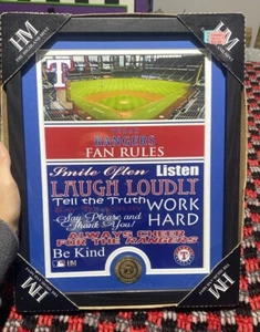 The Highland Mint TEXAS RANGERS Fan Rules Framed Photo With Coin - Picture 1 of 6
