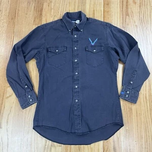 Vintage Wrangler Cowboy Cut X Long Tails Langarmshirt Gr. 15,5-33 USA schwarz - Bild 1 von 16