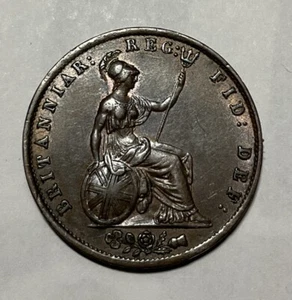 Great Britain 1854 Half 1/2 Penny XF/AU Condition Coin KM# 726 Queen Victoria - Picture 1 of 4